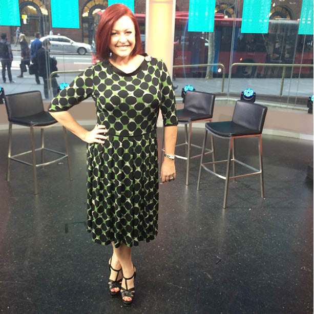 Spotted – Shelly Horton on Channel 7 in the Retro Mirror Mirror Dress