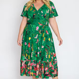 Gabrielle Reversible Dress in hello sunshine green