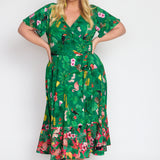 Gabrielle Reversible Dress in hello sunshine green