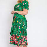 Gabrielle Reversible Dress in hello sunshine green