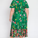 Gabrielle Reversible Dress in hello sunshine green