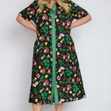 Maya Shirt Dress in hello sunshine black