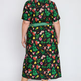 Maya Shirt Dress in hello sunshine black