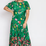 Gabrielle Reversible Dress in hello sunshine green