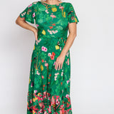 Gabrielle Reversible Dress in hello sunshine green