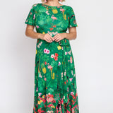 Gabrielle Reversible Dress in hello sunshine green