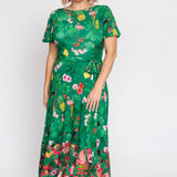 Gabrielle Reversible Dress in hello sunshine green