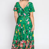 Gabrielle Reversible Dress in hello sunshine green