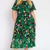 Gabrielle Reversible Dress in hello sunshine black