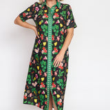 Maya Shirt Dress in hello sunshine black