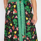 Maya Shirt Dress in hello sunshine black