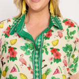 Maya Shirt Dress in hello sunshine cream
