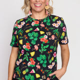 Holiday Tee in hello sunshine black