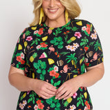 Holiday Tee in hello sunshine black