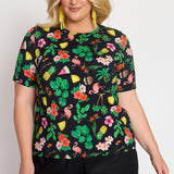 Holiday Tee in hello sunshine black