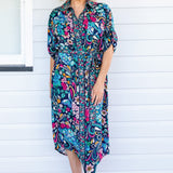 Alison Shirt Dress in truly madly navy