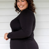 Basic Bamboo Skivvy in black