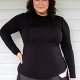 Basic Bamboo Skivvy in black