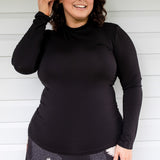 Basic Bamboo Skivvy in black