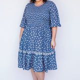 Barbados Mini Dress in sweet spot blue