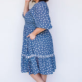 Barbados Mini Dress in sweet spot blue