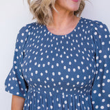 Barbados Mini Dress in sweet spot blue
