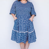 Barbados Mini Dress in sweet spot blue