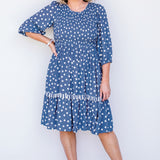 Barbados Mini Dress in sweet spot blue