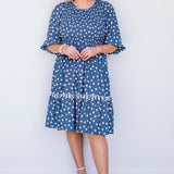 Barbados Mini Dress in sweet spot blue