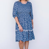 Barbados Mini Dress in sweet spot blue