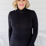 Basic Bamboo Skivvy in black