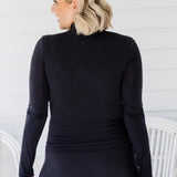 Basic Bamboo Skivvy in black