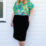 Black velvet Bianca skirt by Maiocchi – wardrobe classic