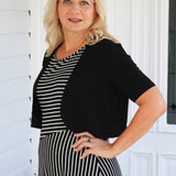 Bamboo Bolero Cardie in black