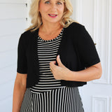 Bamboo Bolero Cardie in black