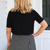 Bamboo Bolero Cardie in black