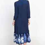 Carrie Midi Dress in a moment in time navy