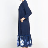 Carrie Midi Dress in a moment in time navy