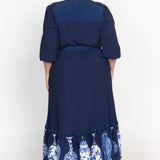 Carrie Midi Dress in a moment in time navy