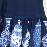 Carrie Midi Dress in a moment in time navy