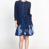 Carrie Mini Dress in a moment in time navy