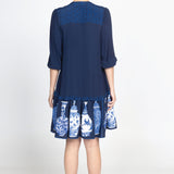 Carrie Mini Dress in a moment in time navy