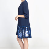 Carrie Mini Dress in a moment in time navy