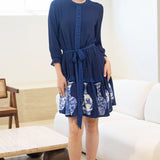 Carrie Mini Dress in a moment in time navy