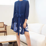 Carrie Mini Dress in a moment in time navy
