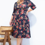 PRE-ORDER Cleo Dress in now or never navy
