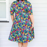 Cleo Dress in wide blue yonder