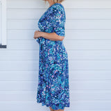 Emily Reversible Dress in name dropper blue