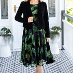 Maiocchi velvet Evie Dress in butterfly green - fancy dress