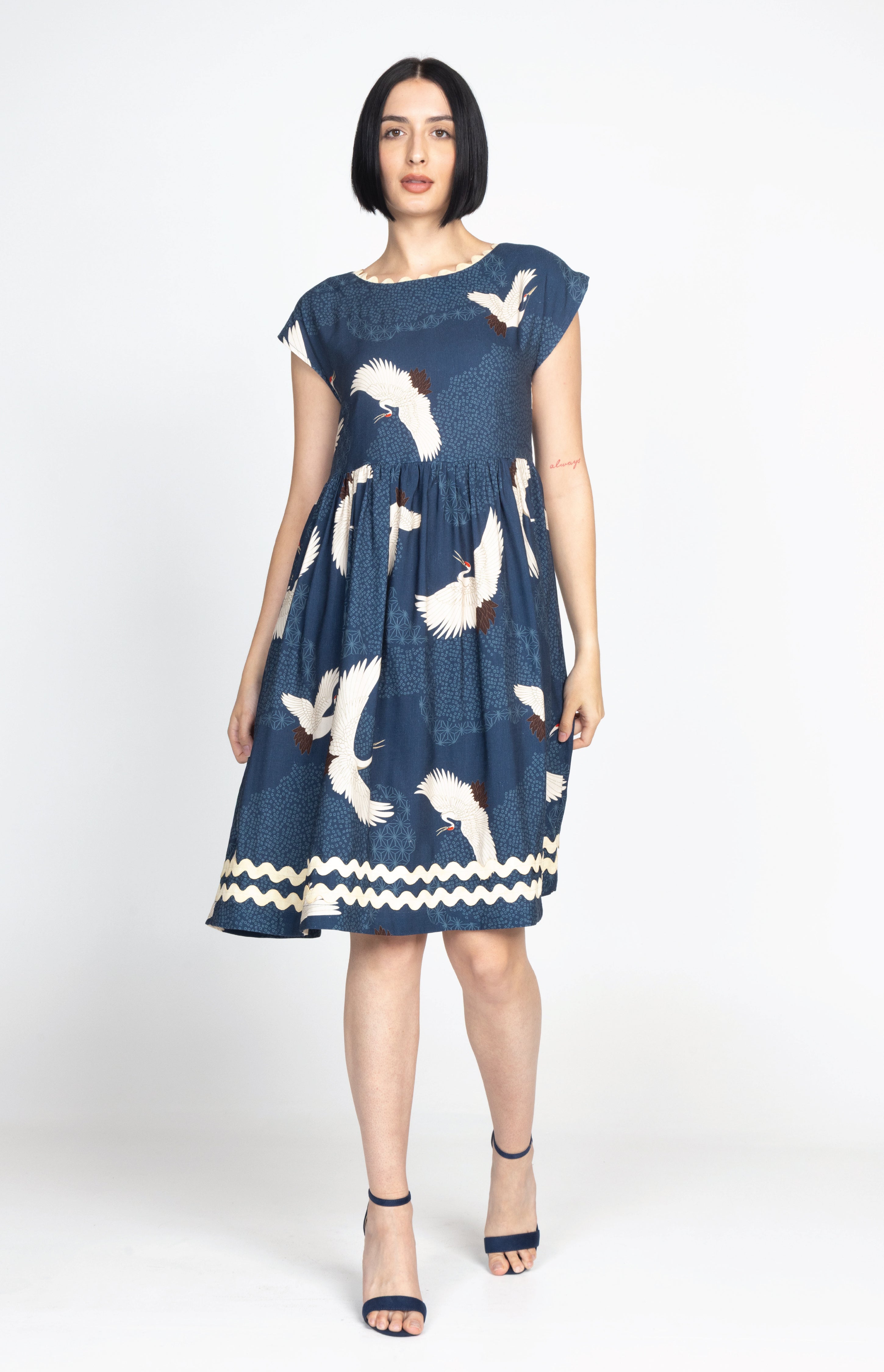 Holiday Dress in poetry in motion denim | Maiocchi Holiday Dress in poetry in motion denim | Maiocchi